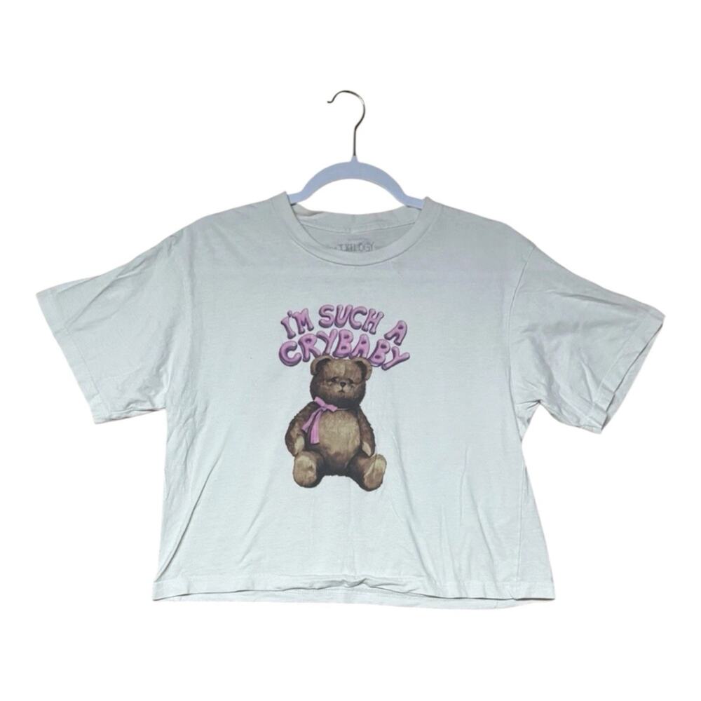 Melanie Martinez Trilogy Tour I'm Such A Crybaby Cropped Teddybear Tee Sz Medium